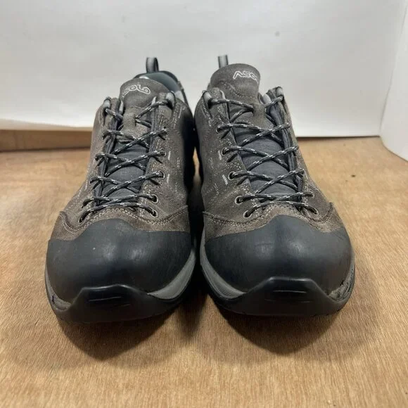 Asolo Low Top Suede Hiking Approach Boots Shoes Mens Size 10.5 Black Grey - Picture 2 of 10